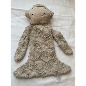 Slumberkins Yeti Bigfoot Tan Snuggler Baby Lovey Security Blanket 14" Plush Soft